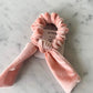 Blush Velvet Bow Scrunchie Accessories