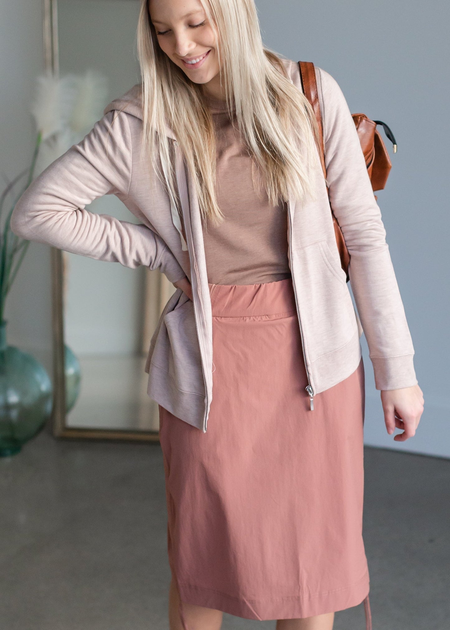 Blush Zip Up Hoodie - FINAL SALE Tops Thread & Supply