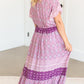 Boho Print Ruffled Midi Dress - FINAL SALE Dresses