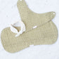 This is a sage colored baby burp cloth, baby bandana and headband gift set.