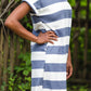 Bold Navy Stripe French Terry Midi Dress - FINAL SALE Dresses