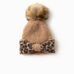 Boucle Leopard Ribbon Beanie - FINAL SALE Accessories Camel