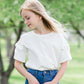 tie bow detail short sleeve tee