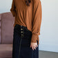 Boxy Smocked Cuff Modal Jersey Top Tops Grade & Gather