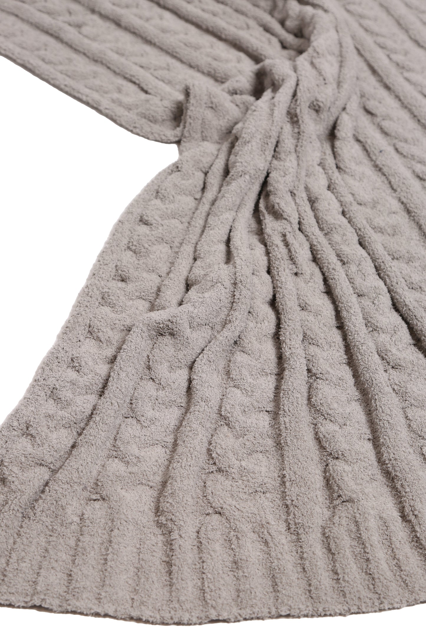 Braided Cable Knit Throw Blanket Gifts Gray