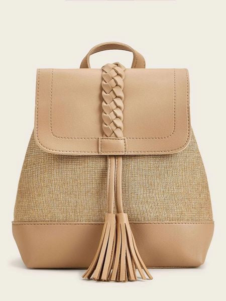 Braided Tassel Canvas Backpack - FINAL SALE Accessories