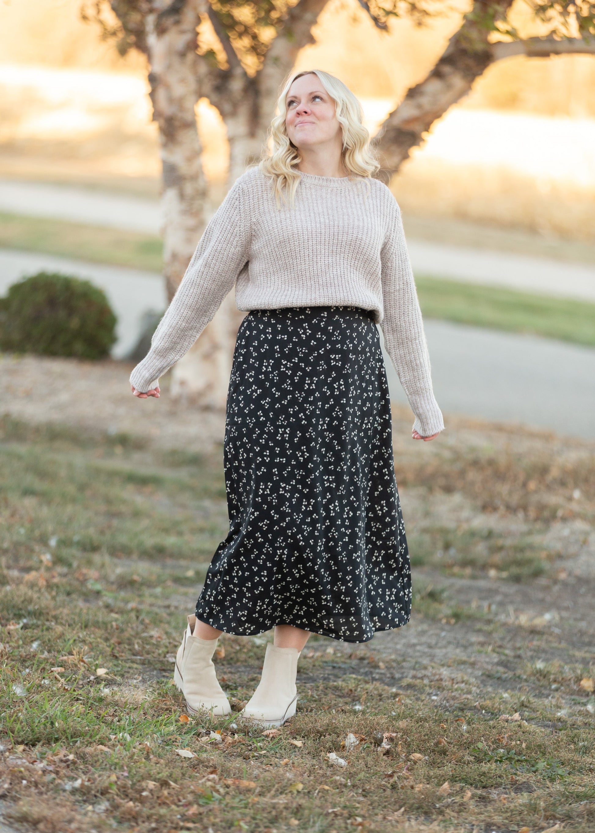 Braylyn Floral Midi Skirt Skirts