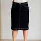 Breeann Dark Wash Denim Midi Skirt Inherit Co.