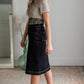 Breeann Dark Wash Denim Midi Skirt Inherit Co.