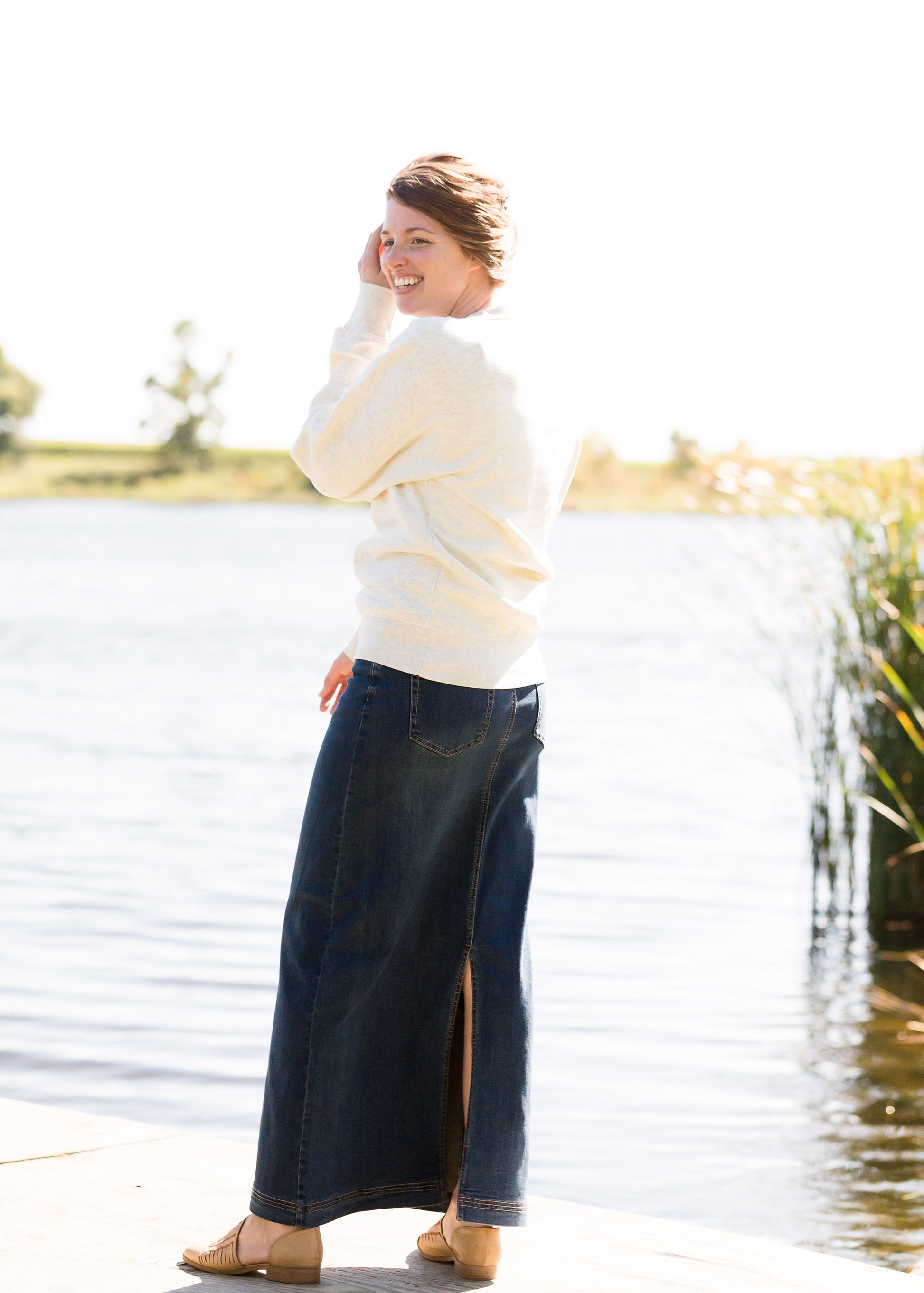 Bria Long Denim Skirt - FINAL SALE Skirts