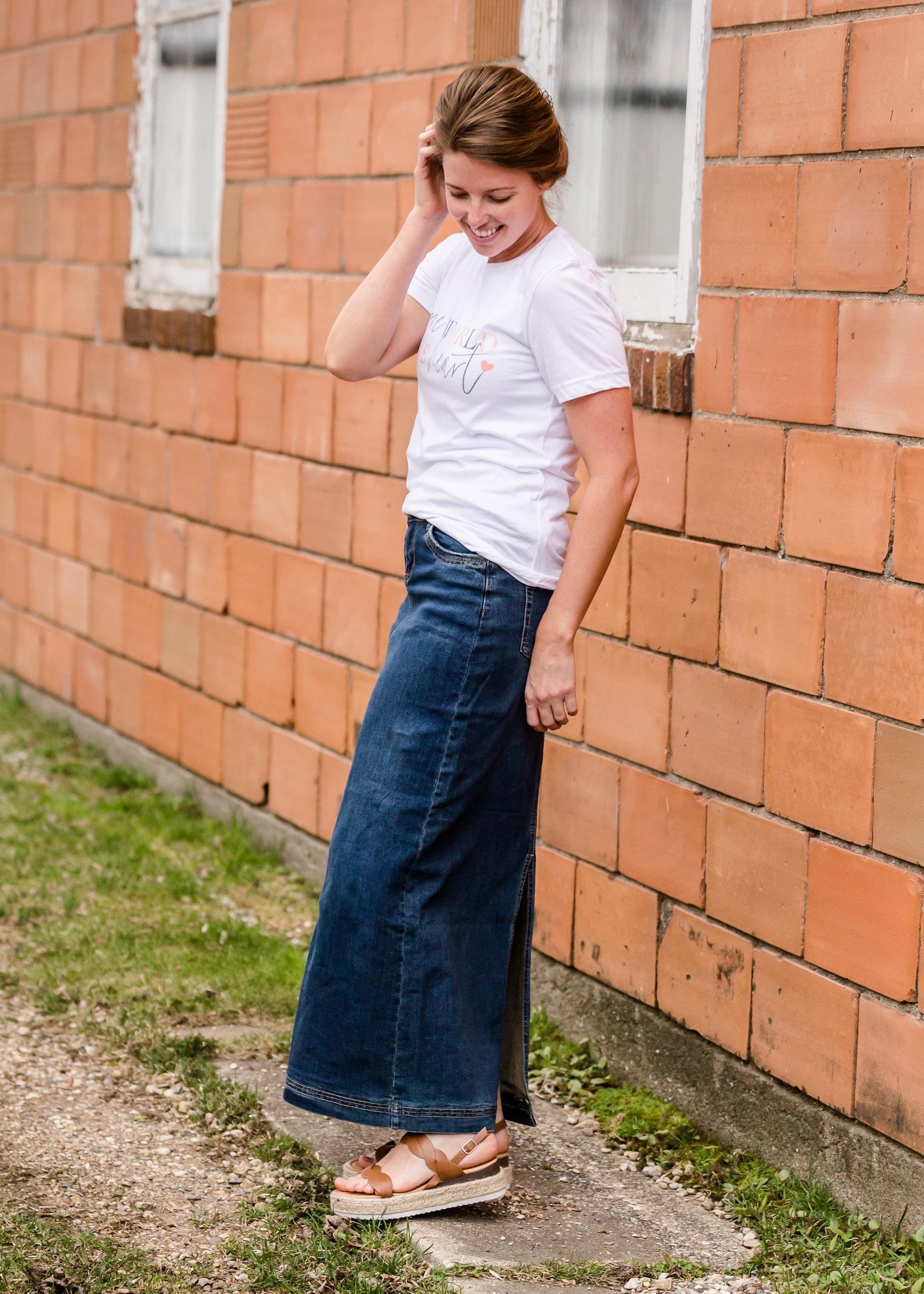 Bria Long Denim Skirt - FINAL SALE Skirts