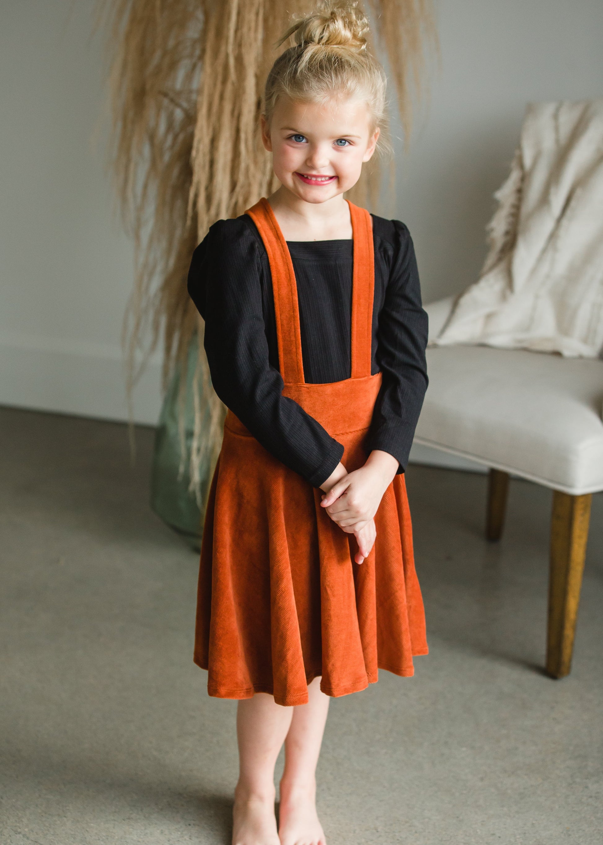 Brick Pinafore Corduroy Jumper - FINAL SALE Girls