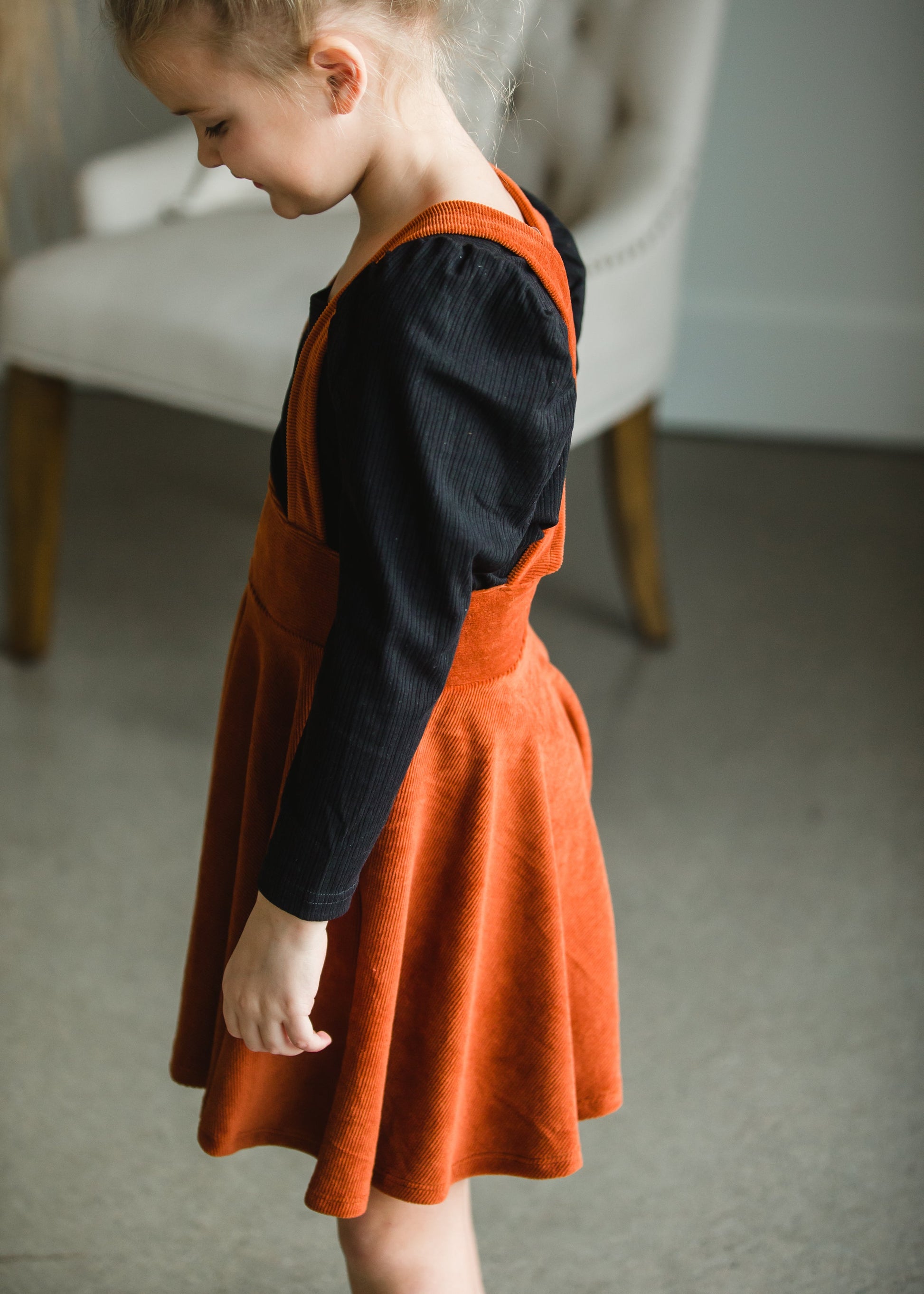 Brick Pinafore Corduroy Jumper - FINAL SALE Girls