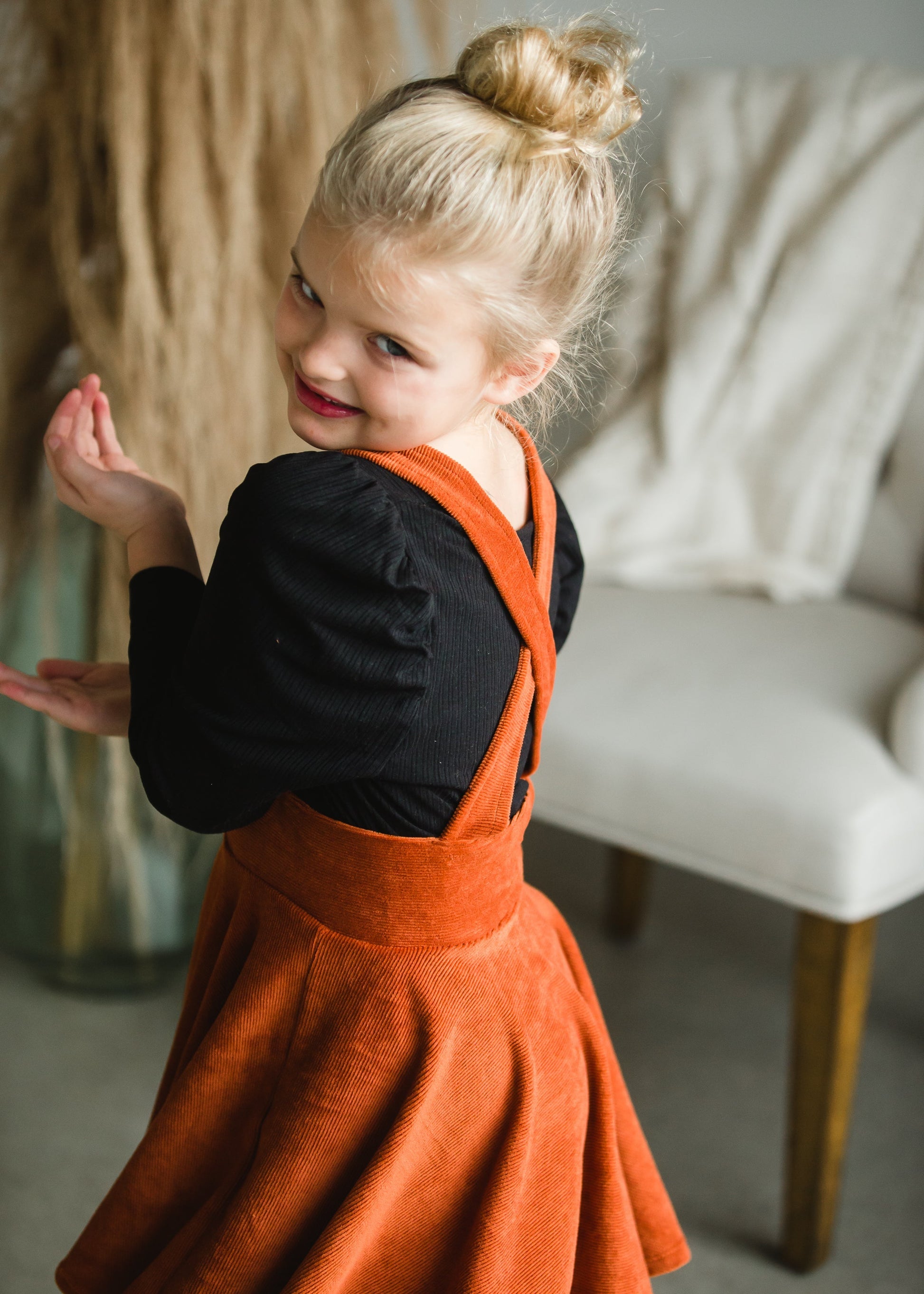 Brick Pinafore Corduroy Jumper - FINAL SALE Girls