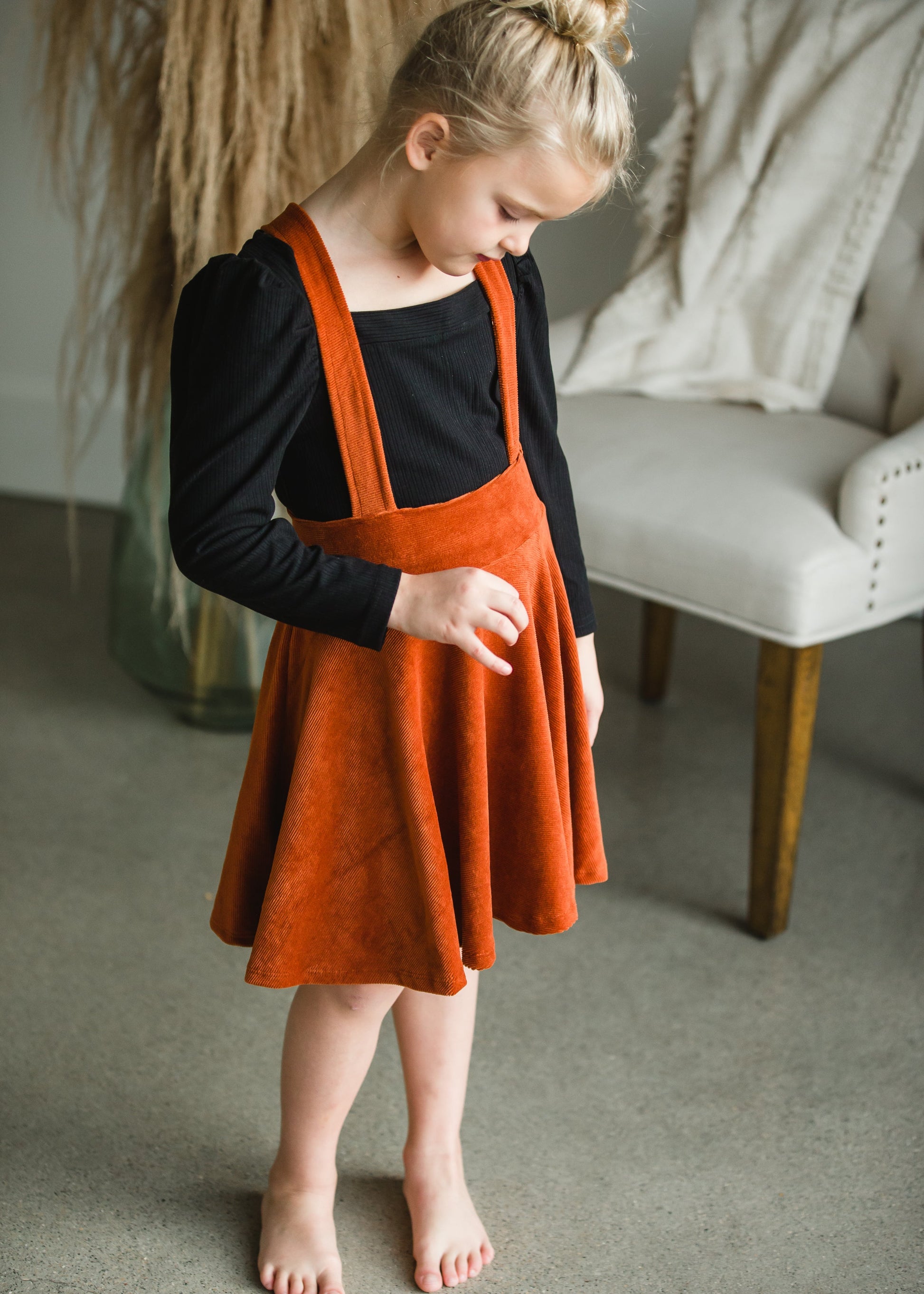 Brick Pinafore Corduroy Jumper - FINAL SALE Girls