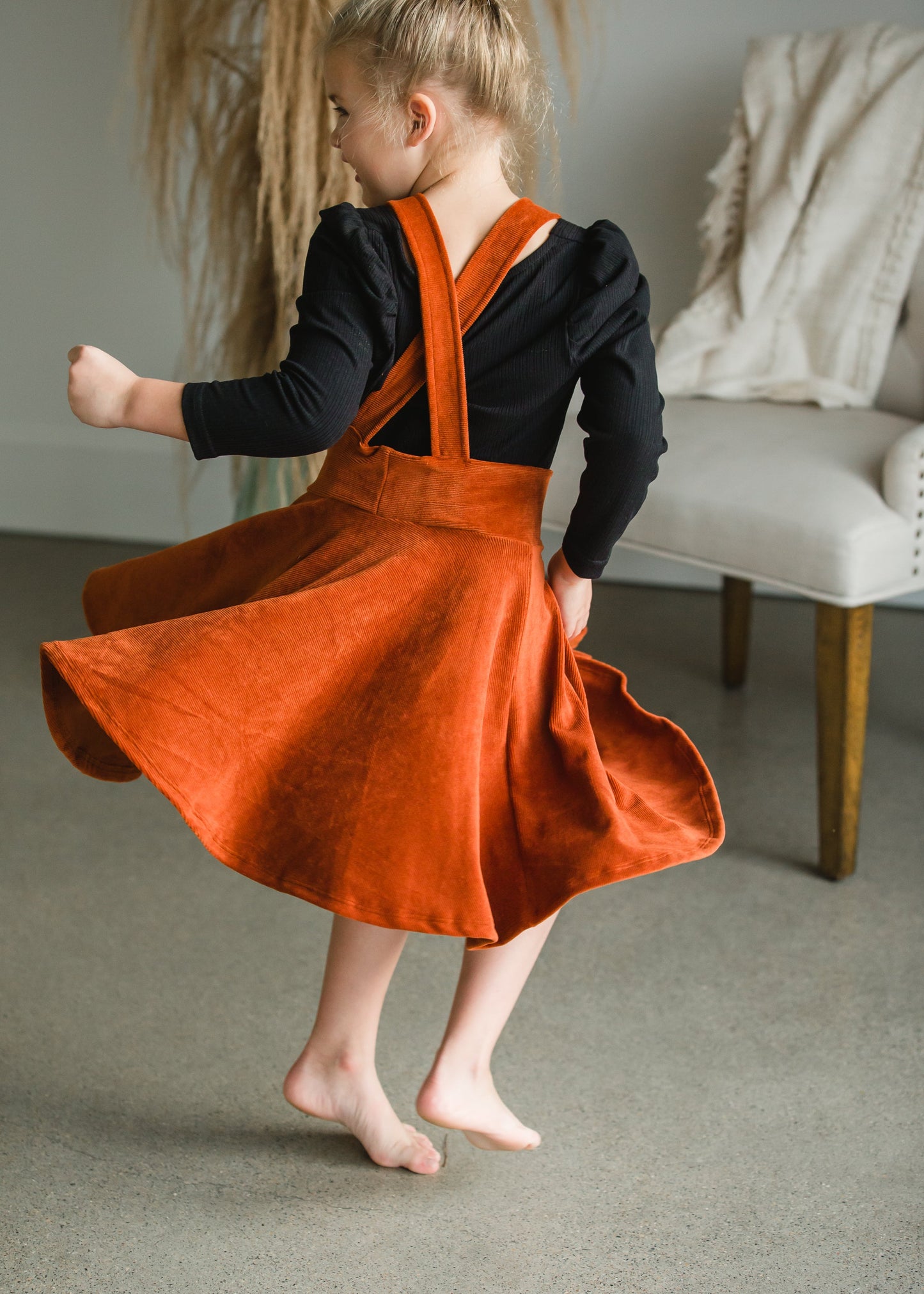 Brick Pinafore Corduroy Jumper - FINAL SALE Girls