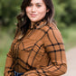 Brick Plaid Button Up Womens Top