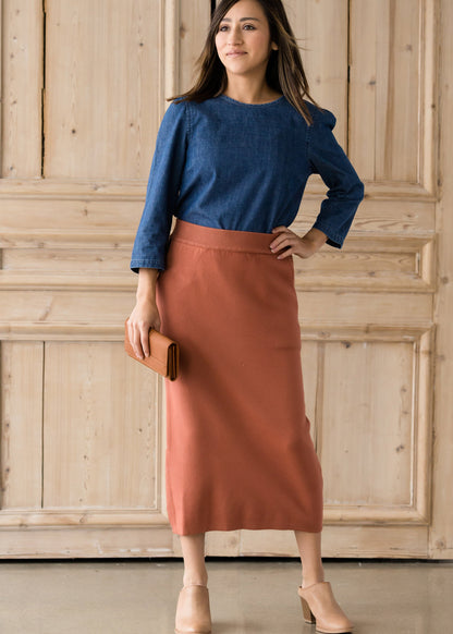 Brick Sweater Midi Skirt - FINAL SALE Skirts