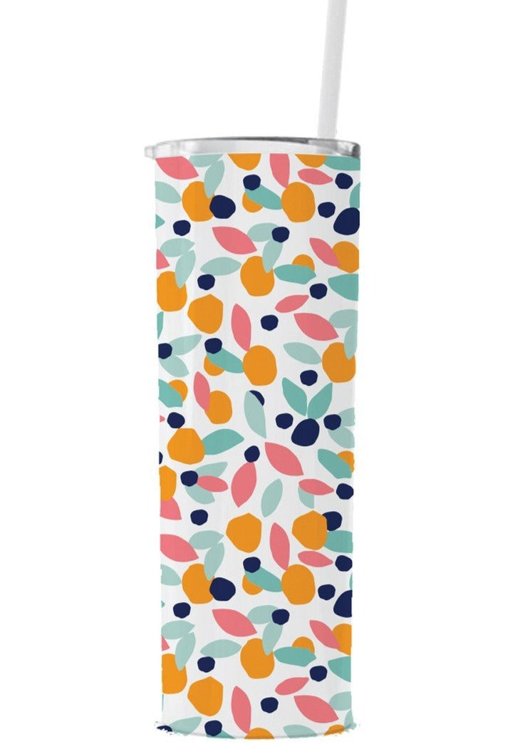 Bright Floral Skinny Tumbler Home & Lifestyle