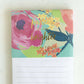 Brighter Than Your Fears Pink Floral Magnetic Notepad