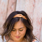 Bronze Floral Stretchy Headband