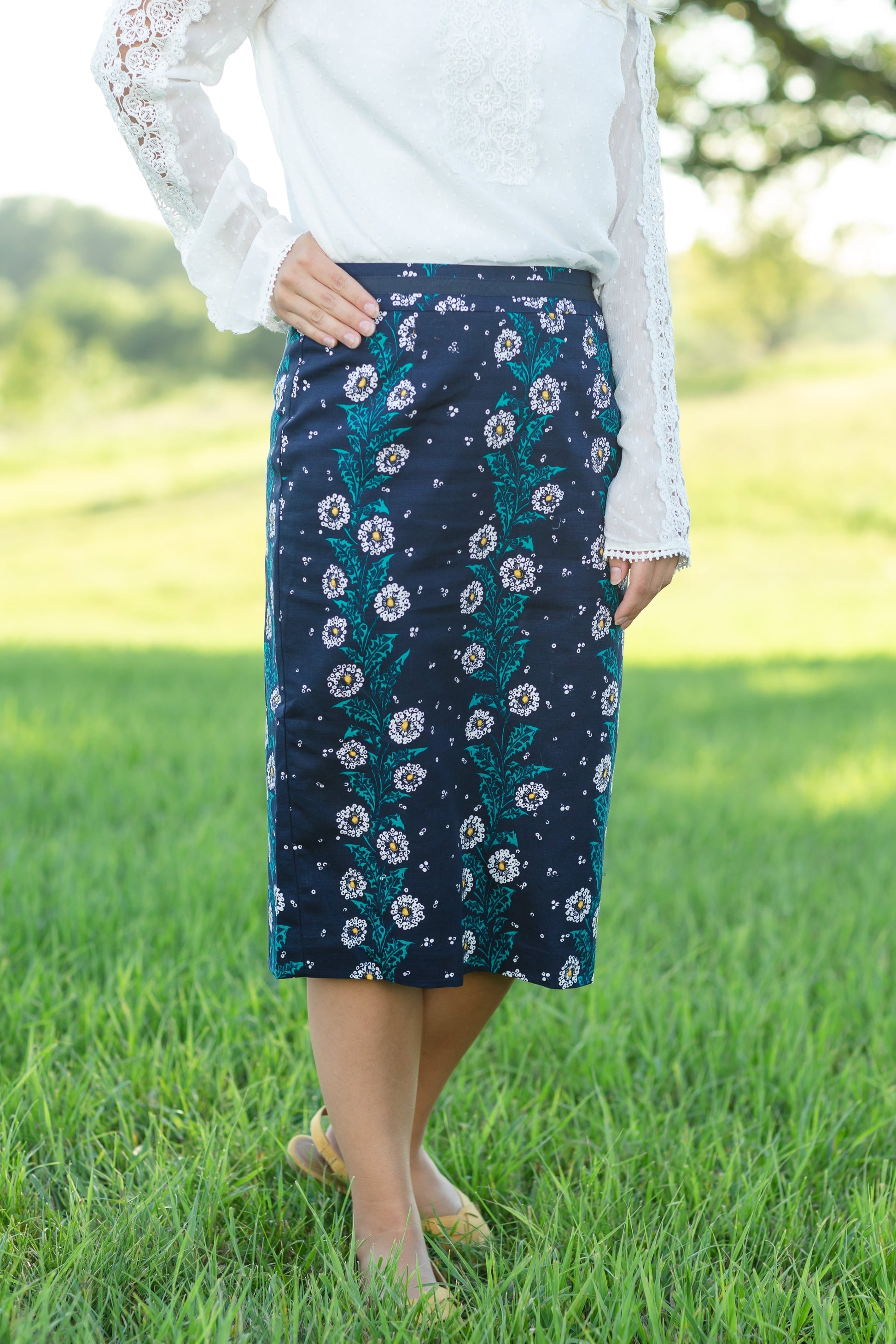 Brooke Dandelion Bloom Midi Skirt - FINAL SALE Skirts