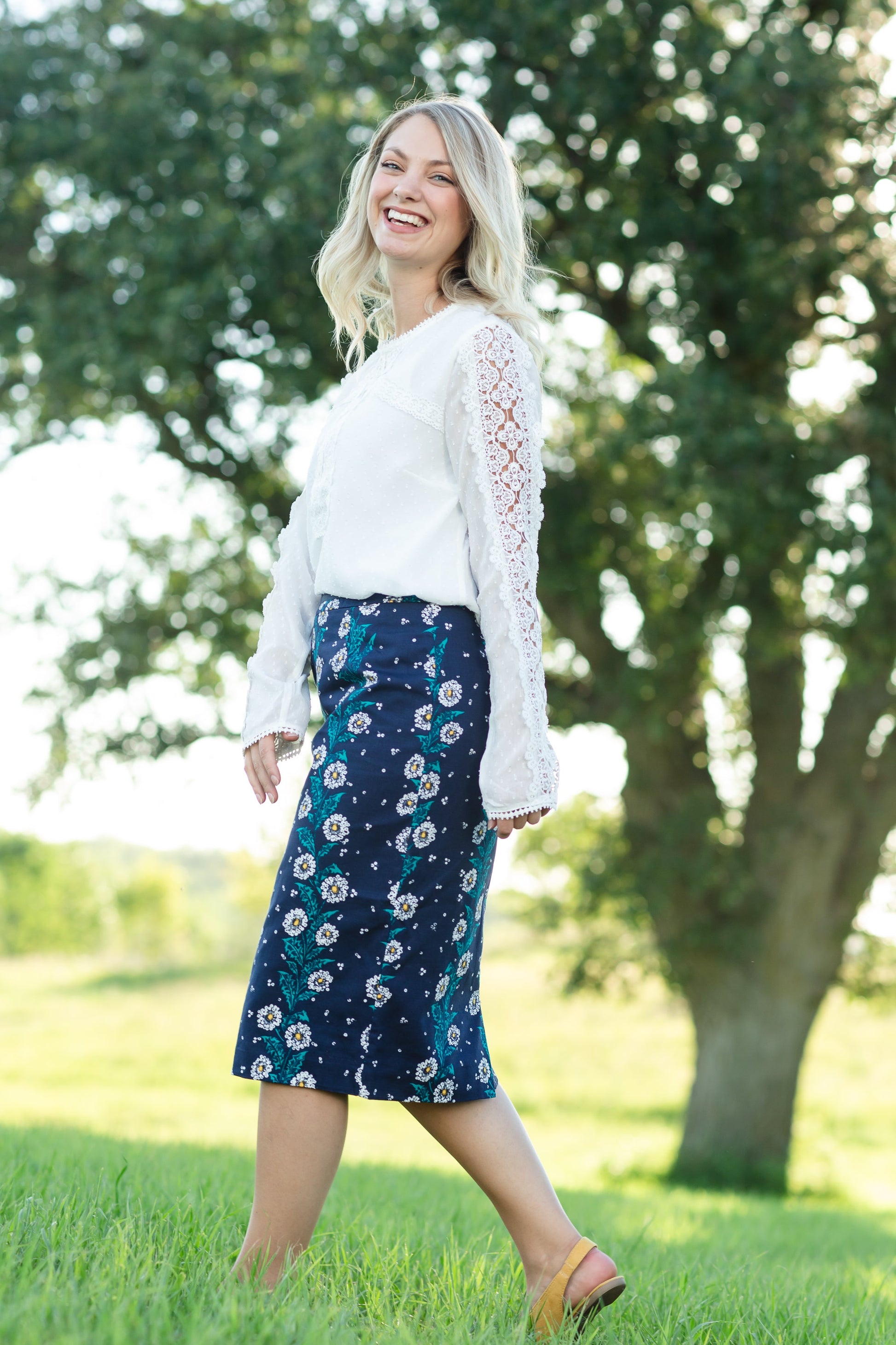 Brooke Dandelion Bloom Midi Skirt - FINAL SALE Skirts