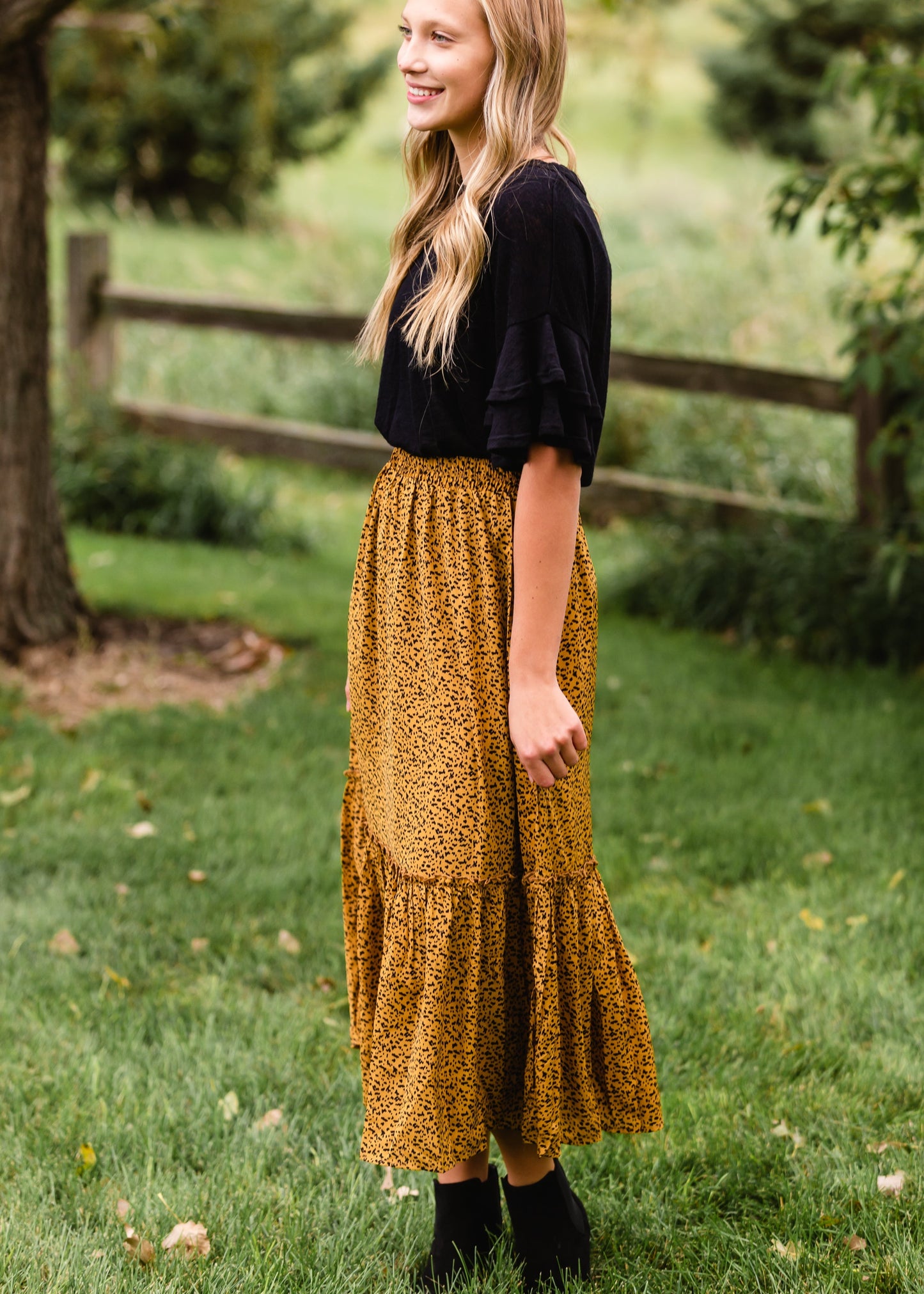 Brown Animal Pattern Midi Skirt - FINAL SALE Skirts