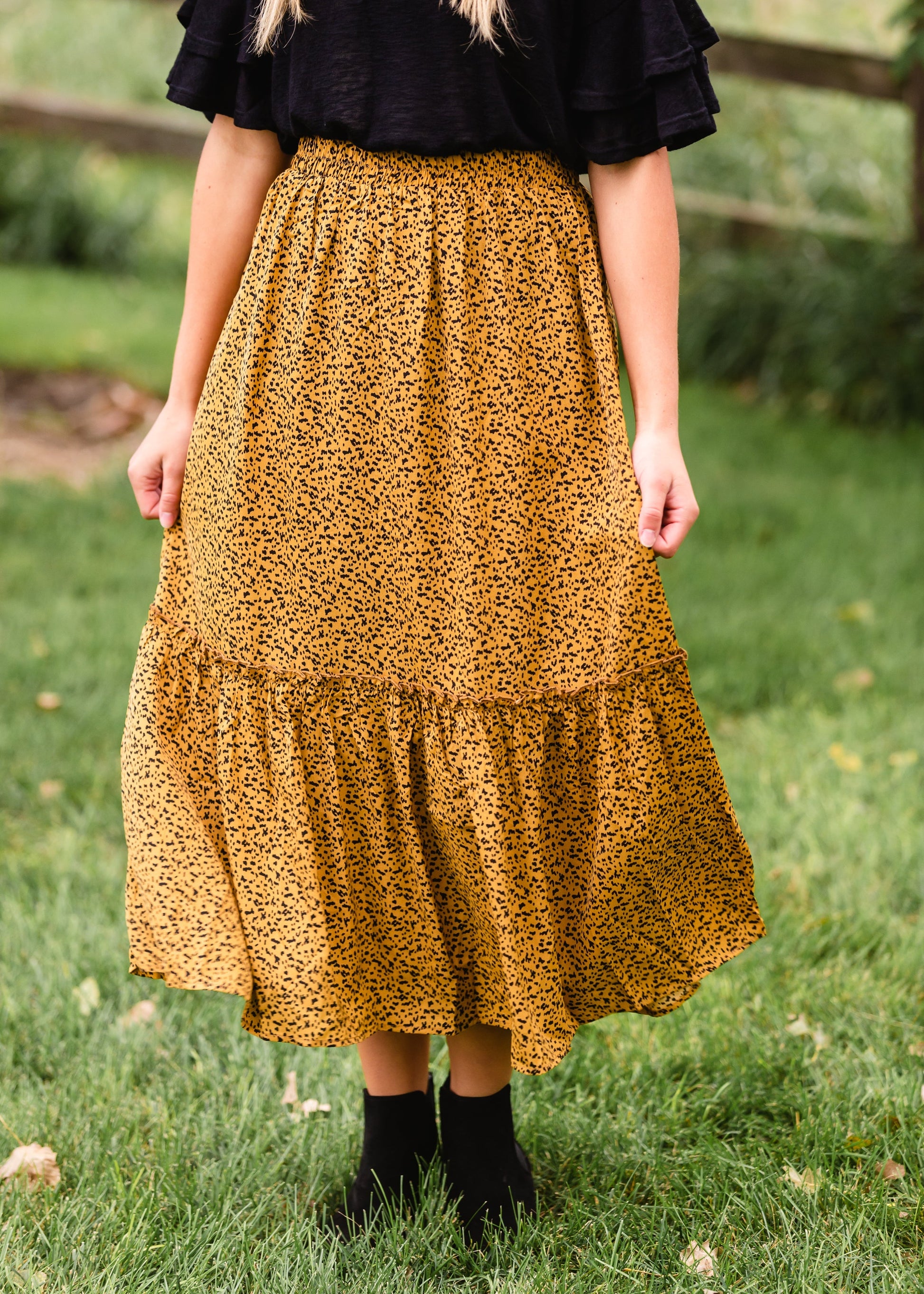 Brown Animal Pattern Midi Skirt - FINAL SALE Skirts