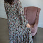 Brown Botanical Print Belted Dress Dresses Hayden