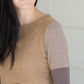 Brown Color Block Long Sleeve Knit Top Tops Staccato