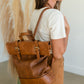 Brown Double Buckle Fold Over Backpack Home + Lifestyle Suzie Bag