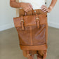 Brown Double Buckle Fold Over Backpack Home + Lifestyle Suzie Bag