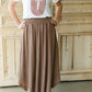 Brown Hi-Lo Flowy Midi Skirt - FINAL SALE Skirts