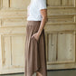 Brown Hi-Lo Flowy Midi Skirt - FINAL SALE Skirts
