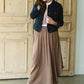Brown Hi-Lo Flowy Midi Skirt - FINAL SALE Skirts