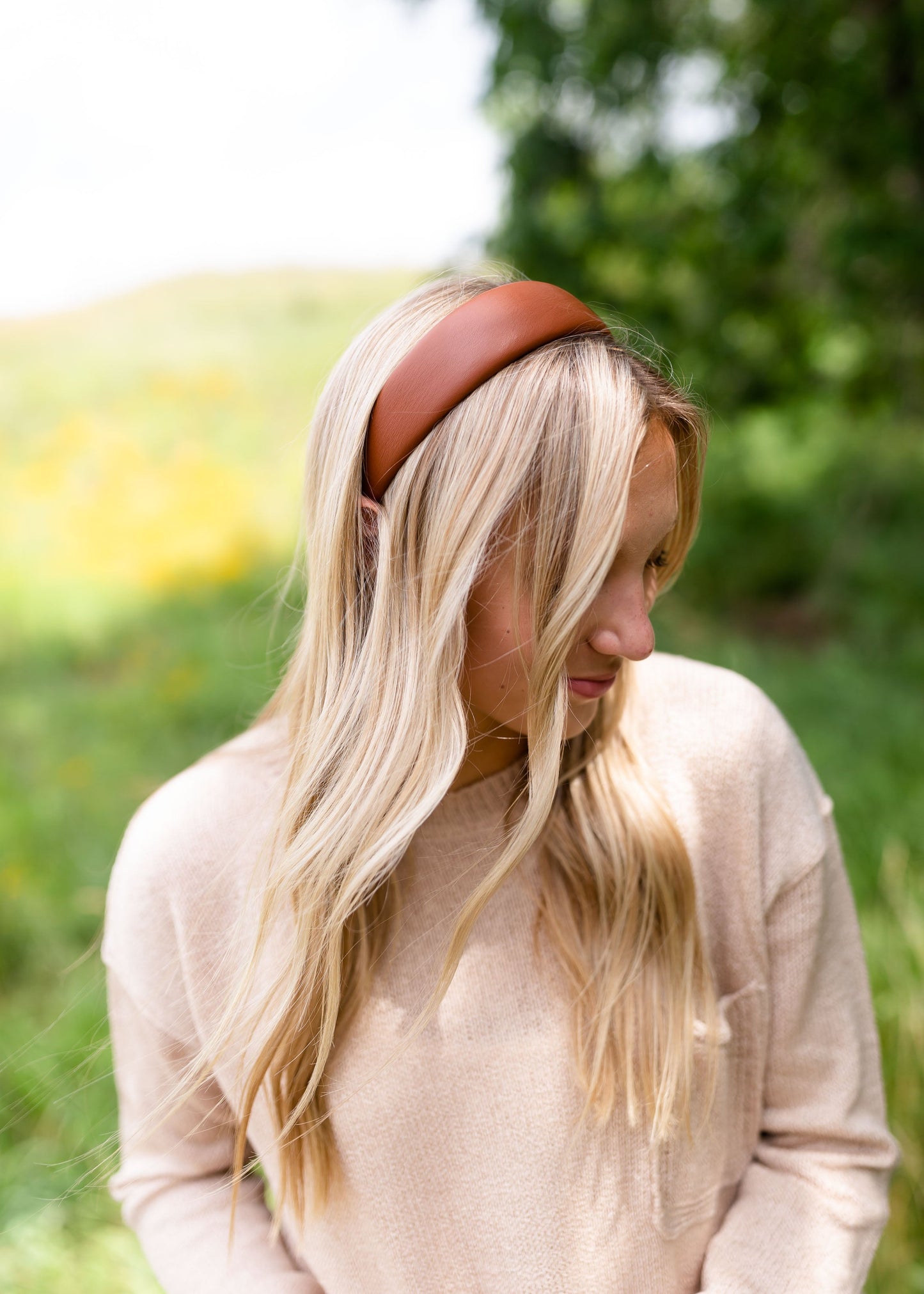 Brown Leather Headband Accessories
