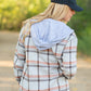 Brown + Orange Zip Up Jacket Tops