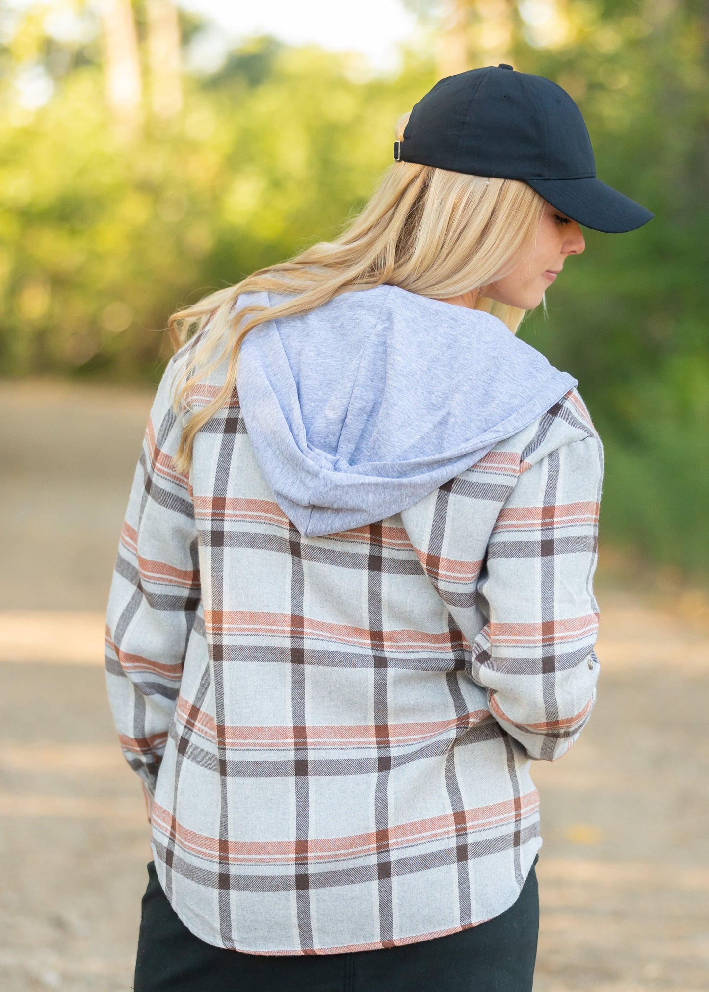 Brown + Orange Zip Up Jacket Tops