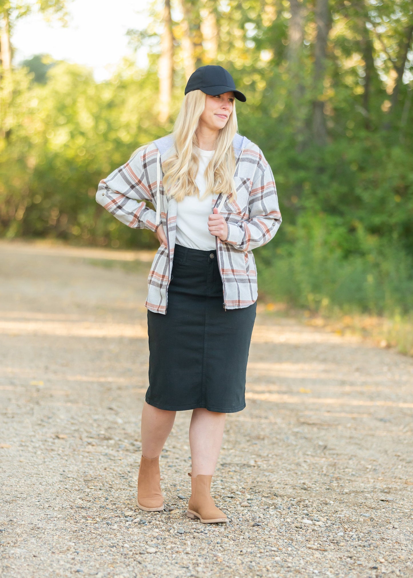 Brown + Orange Zip Up Jacket Tops