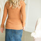 Brown Ruched Side Maternity Top - FINAL SALE Tops
