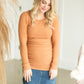 Brown Ruched Side Maternity Top - FINAL SALE Tops