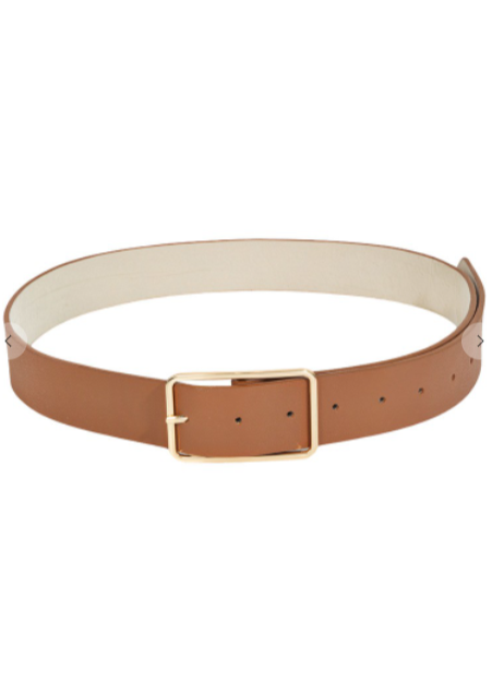 Brown Square Buckle Belt Accessories