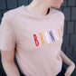 Blush colored Brunch graphic tee