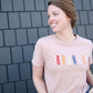Blush colored Brunch graphic tee