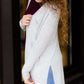 Women's modest hacci brushed gray cardigan with pocket