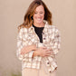 Brushed Plaid Wide Sleeve Patch Pocket Shacket Tops Hayden Los Angeles