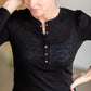 Brushed Slub Henley Puff Shoulder Long Sleeve Top Tops Z Supply