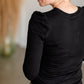 Brushed Slub Henley Puff Shoulder Long Sleeve Top Tops Z Supply