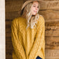 Bubble Sleeve Cable Knit Sweater - FINAL SALE Tops